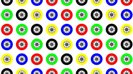 Fototapeta na wymiar tire colorful