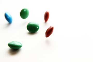 Colorful milk chocolate candies