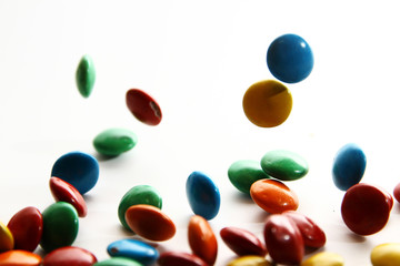 Colorful milk chocolate candies