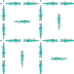 Childish seamless pattern with hand drawn crocodiles. Animals of the jungle. For fabric, textiles and other surfaces. Creative vector background