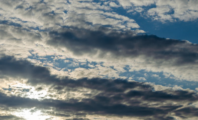 Thunderclouds and clouds in the sky.