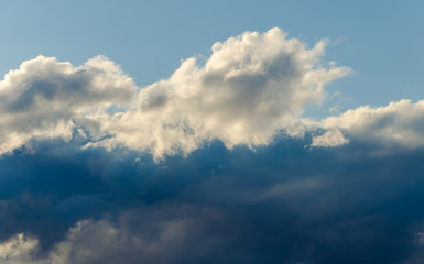 Thunderclouds and clouds in the sky.