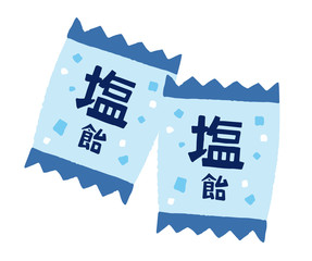 イラスト素材：塩飴、ソルトキャンディー、熱中症予防