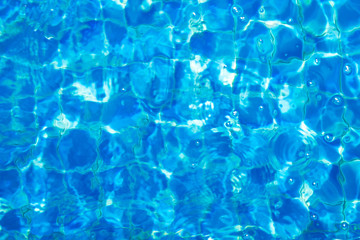 Top view swimming pool blue ripped water abstract background