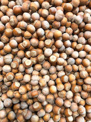 photo many nuts on the counter supermarket