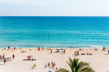 Beach and sea landscape in El Arenal, Majorca