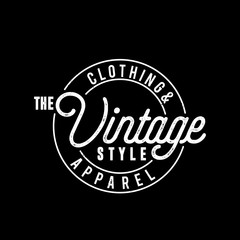 Fototapeta na wymiar Classic vintage retro label badge logo design for cloth apparel Premium Vector