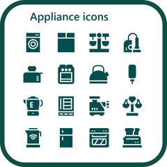 appliance icon set