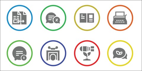 Fototapeta premium text icon set
