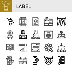 Set of label icons