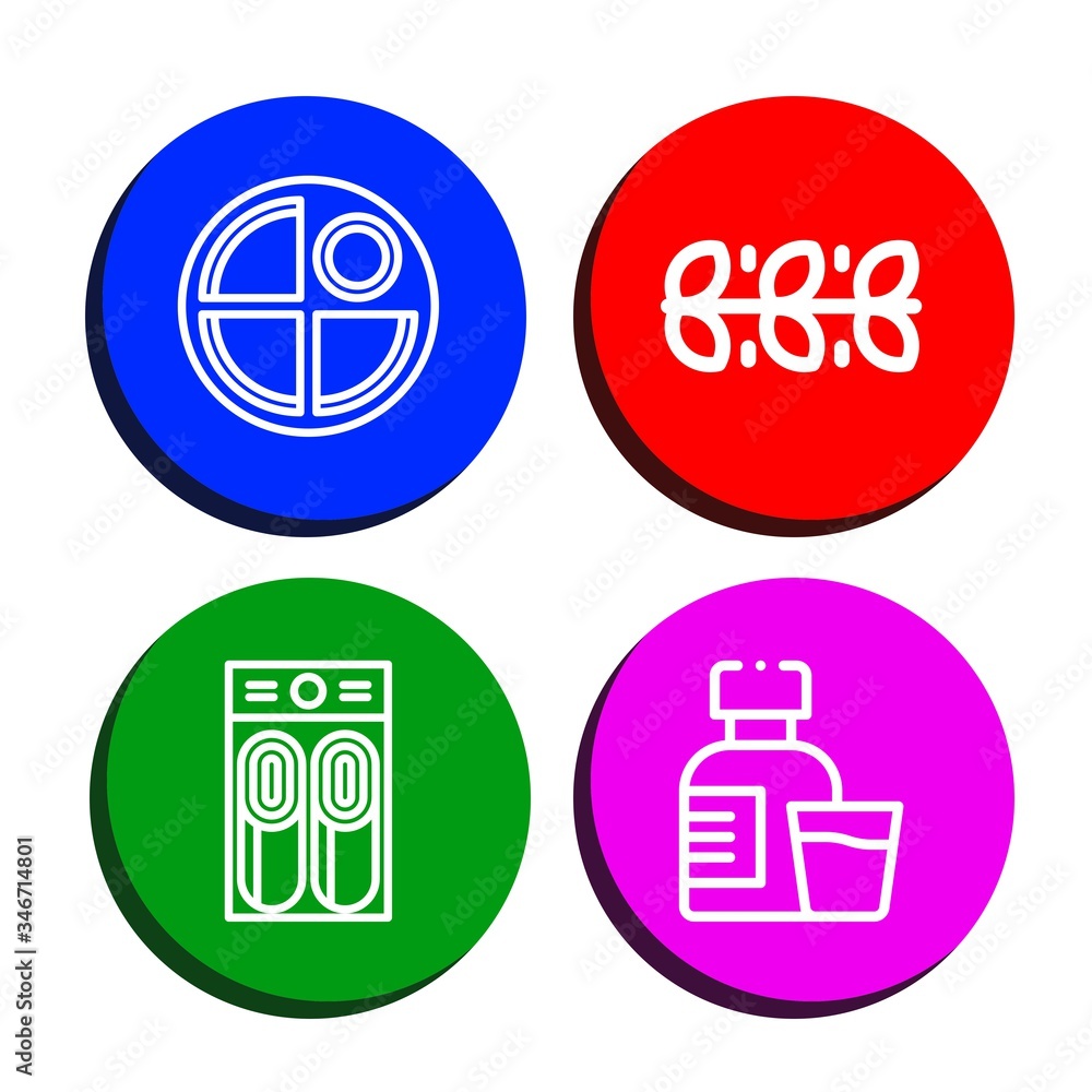 Poster set of maple icons