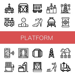 Set of platform icons