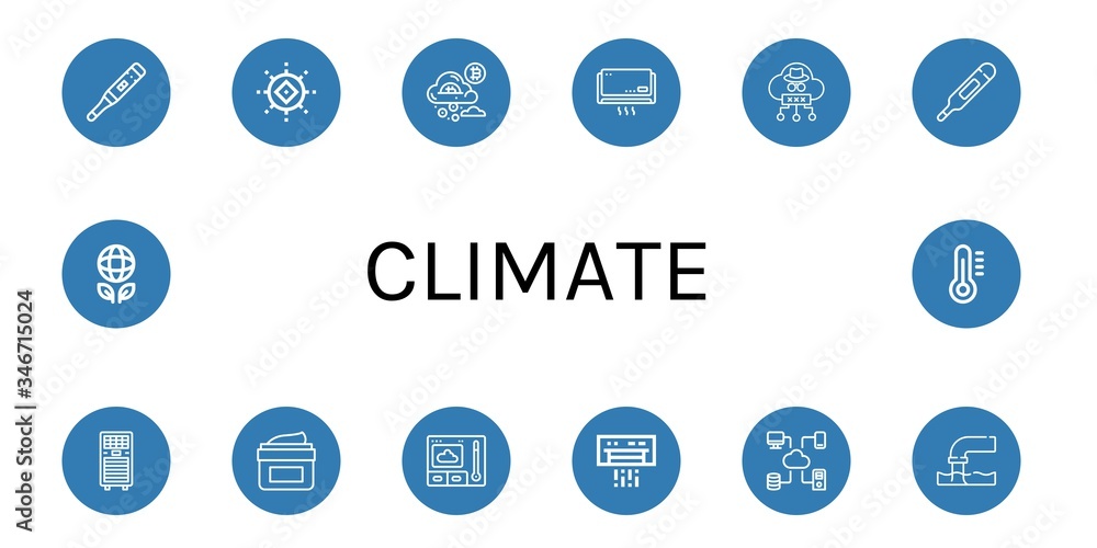 Canvas Prints Set of climate icons