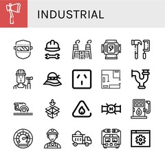 Set of industrial icons