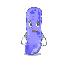 Cartoon design style of legionella showing worried face