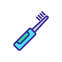 electric brush with anti slip handle icon vector. electric brush with anti slip handle sign. color symbol illustration