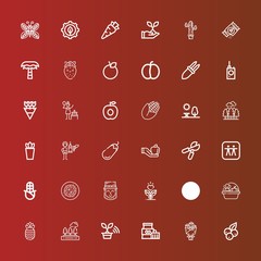 Editable 36 leaf icons for web and mobile