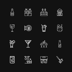 Editable 16 tequila icons for web and mobile