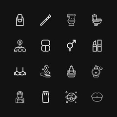 Editable 16 women icons for web and mobile