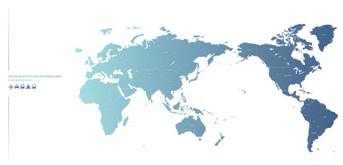 Fototapeta na wymiar editable world map vector for graphic design. world countries map. 