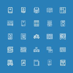 Editable 25 encyclopedia icons for web and mobile