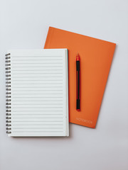 notebook and pen