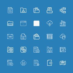 Editable 25 archive icons for web and mobile