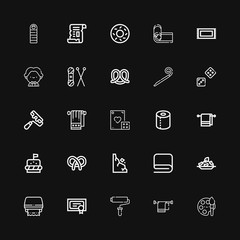 Editable 25 roll icons for web and mobile