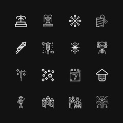 Editable 16 fireworks icons for web and mobile