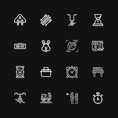 Editable 16 speed icons for web and mobile