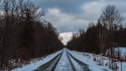 railway in winter