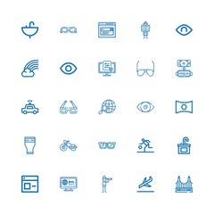 Editable 25 view icons for web and mobile