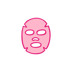 cosmetic face mask doodle icon
