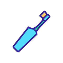 toothbrush with wide thick grip icon vector. toothbrush with wide thick grip sign. color symbol illustration
