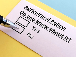 Obraz premium One person is answering quetion about agricultural policy.