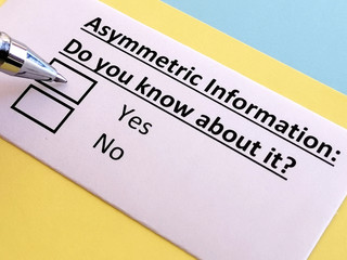 One person is answering quetion about asymmetric information.