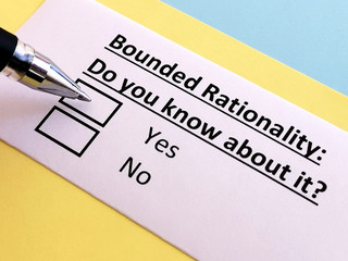 One person is answering quetion about bounded rationality.