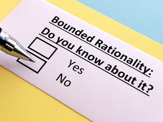 Obraz premium One person is answering quetion about bounded rationality.