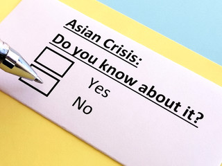 One person is answering quetion about asian crisis.