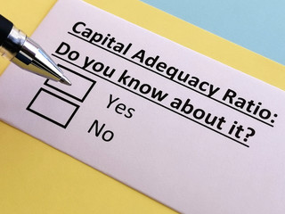 One person is answering quetion about capital adequacy ratio.