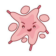 Virus cartoon flat style icon vector design