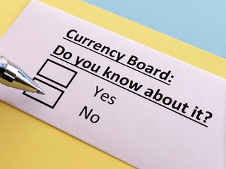 Obraz premium One person is answering quetion about currency board.