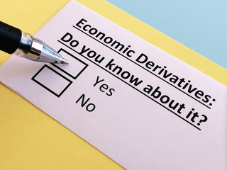 One person is answering quetion about economic derivatives.