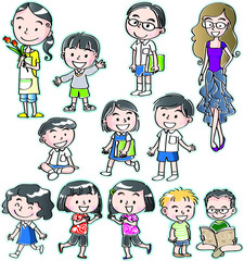 school kid comic with blank speech bubble