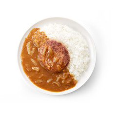 カレーライス-ハンバーグトッピング
