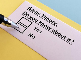 One person is answering quetion about game theory.