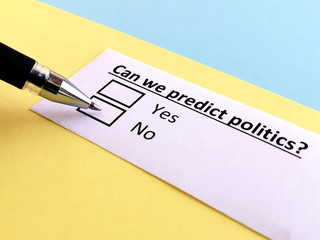 One person is answering question about politics.