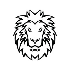 Lion head logo vector mascot design