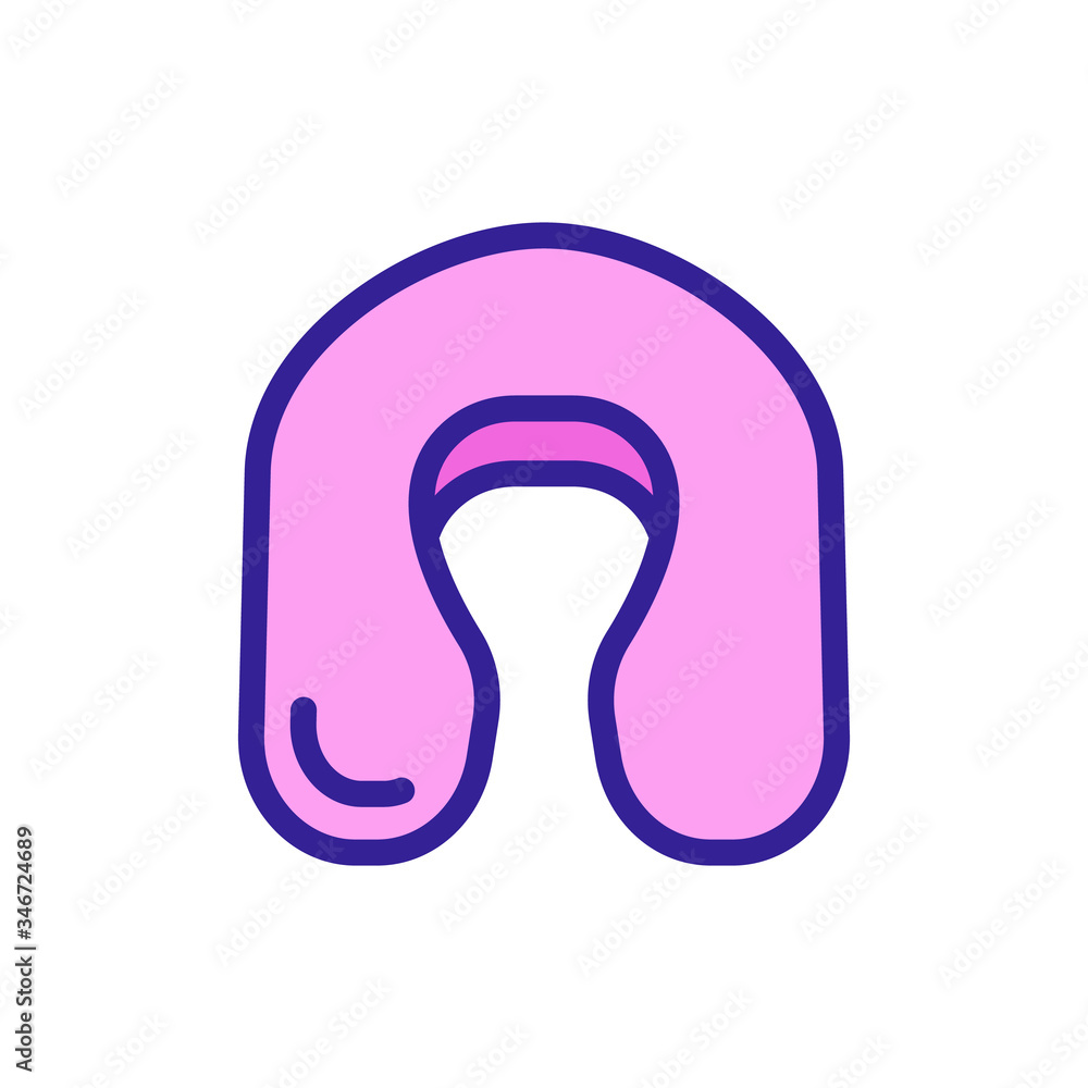Poster safe floating inflatable pillow icon vector. safe floating inflatable pillow sign. color symbol illu