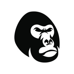 Gorilla head logo vector mascot design